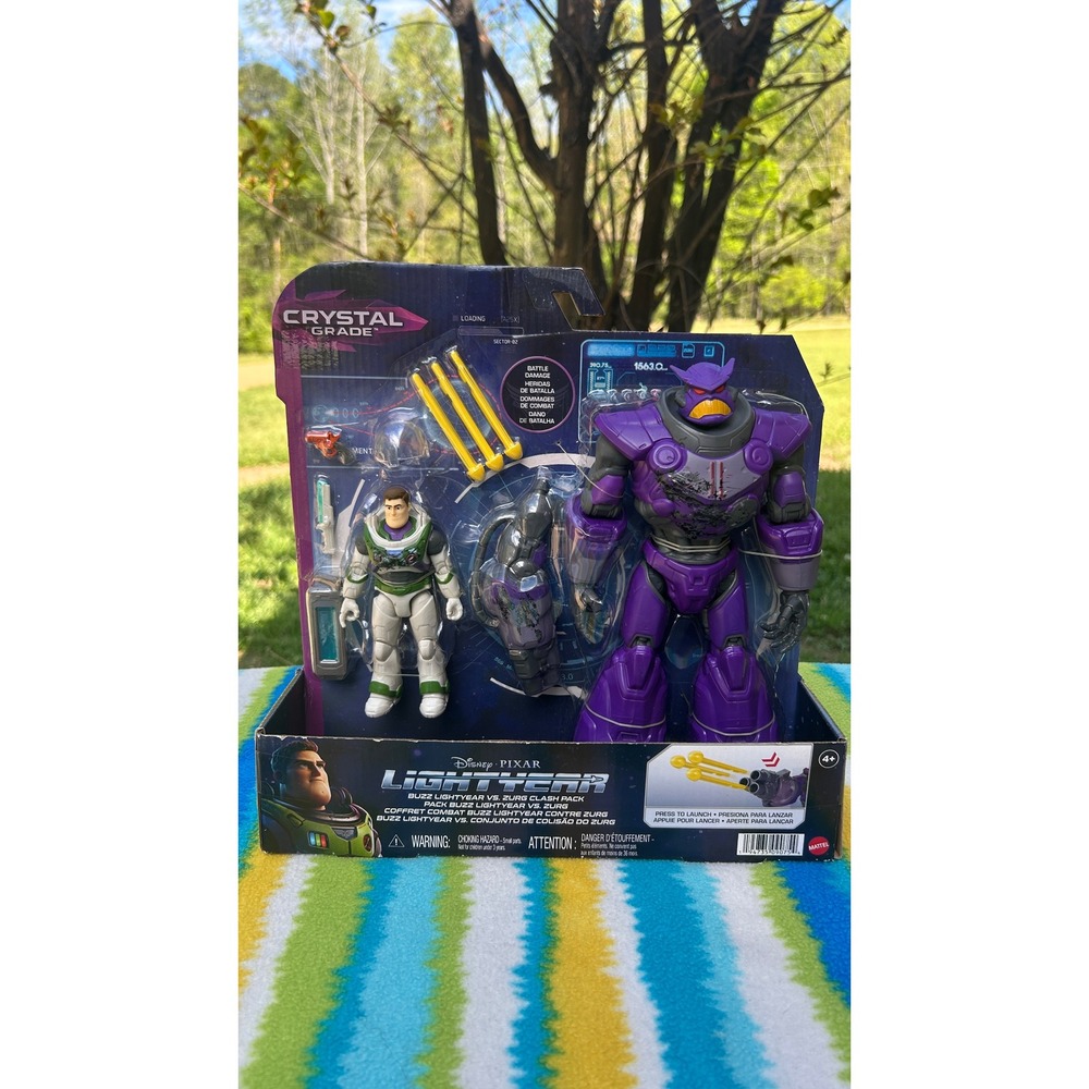 Mattel Lightyear Buzz vs Zurg Clash Pack Kids Purple New Crystal Grade Figures